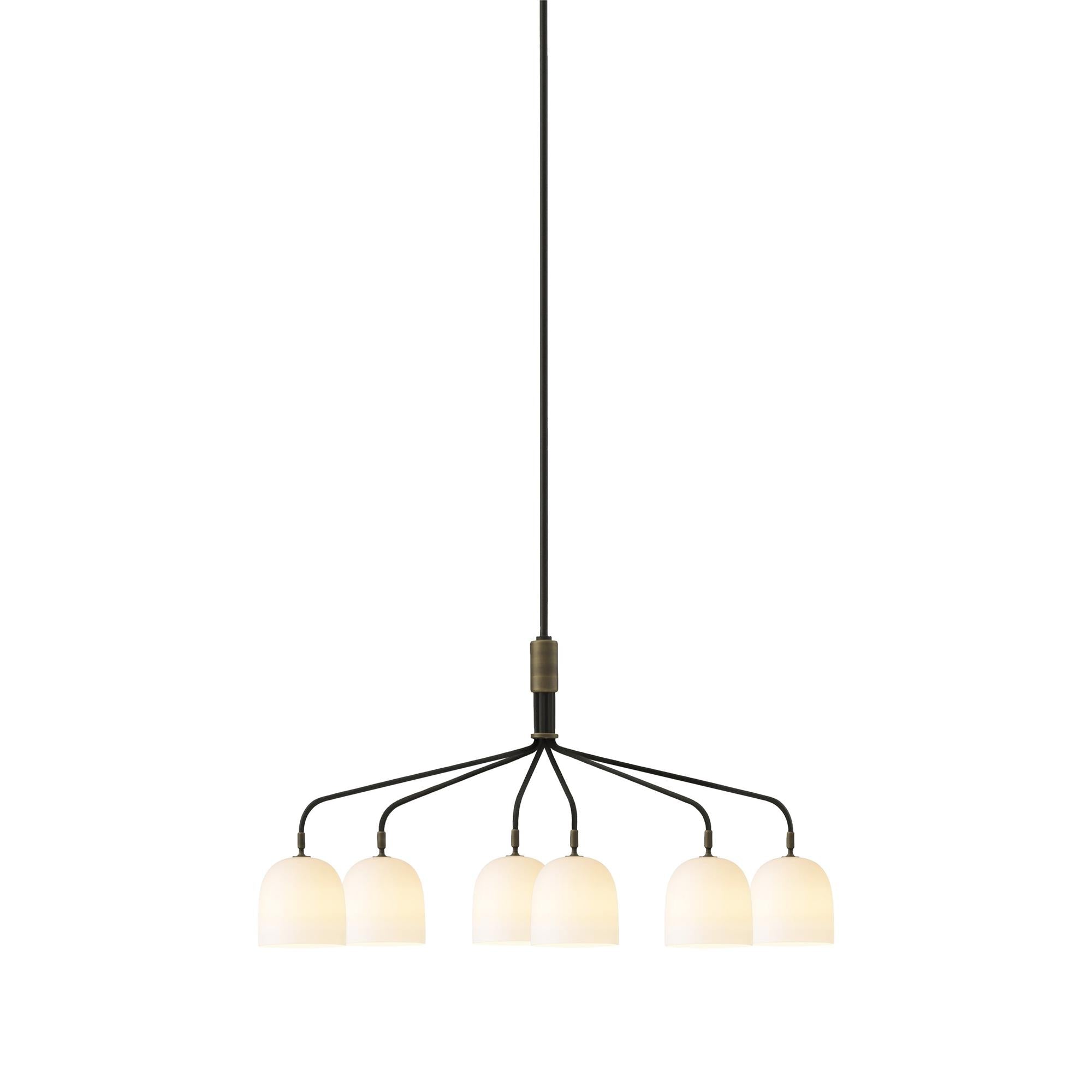Lustra Chandelier Black Brass Industrial - Letslighting