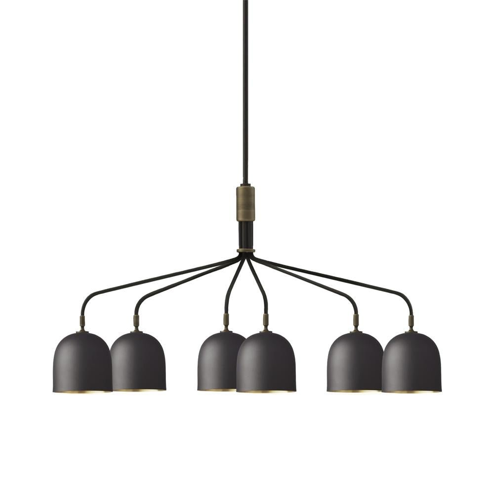 Lustra Chandelier Black Brass Industrial - Letslighting