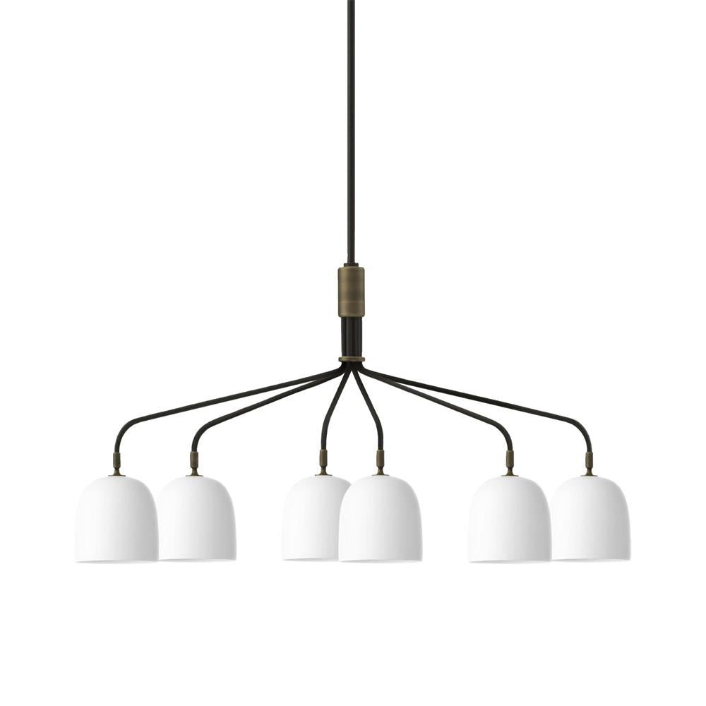 Lustra Chandelier Black Brass Industrial - Letslighting