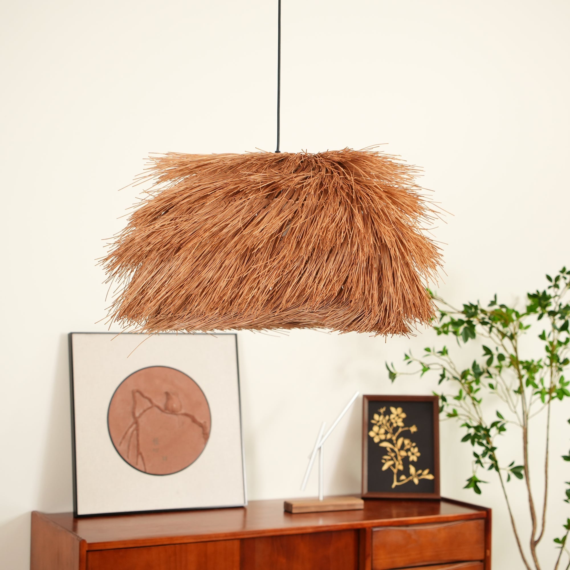 Wickora Vintage Wicker Pendant Lamp - Letslighting