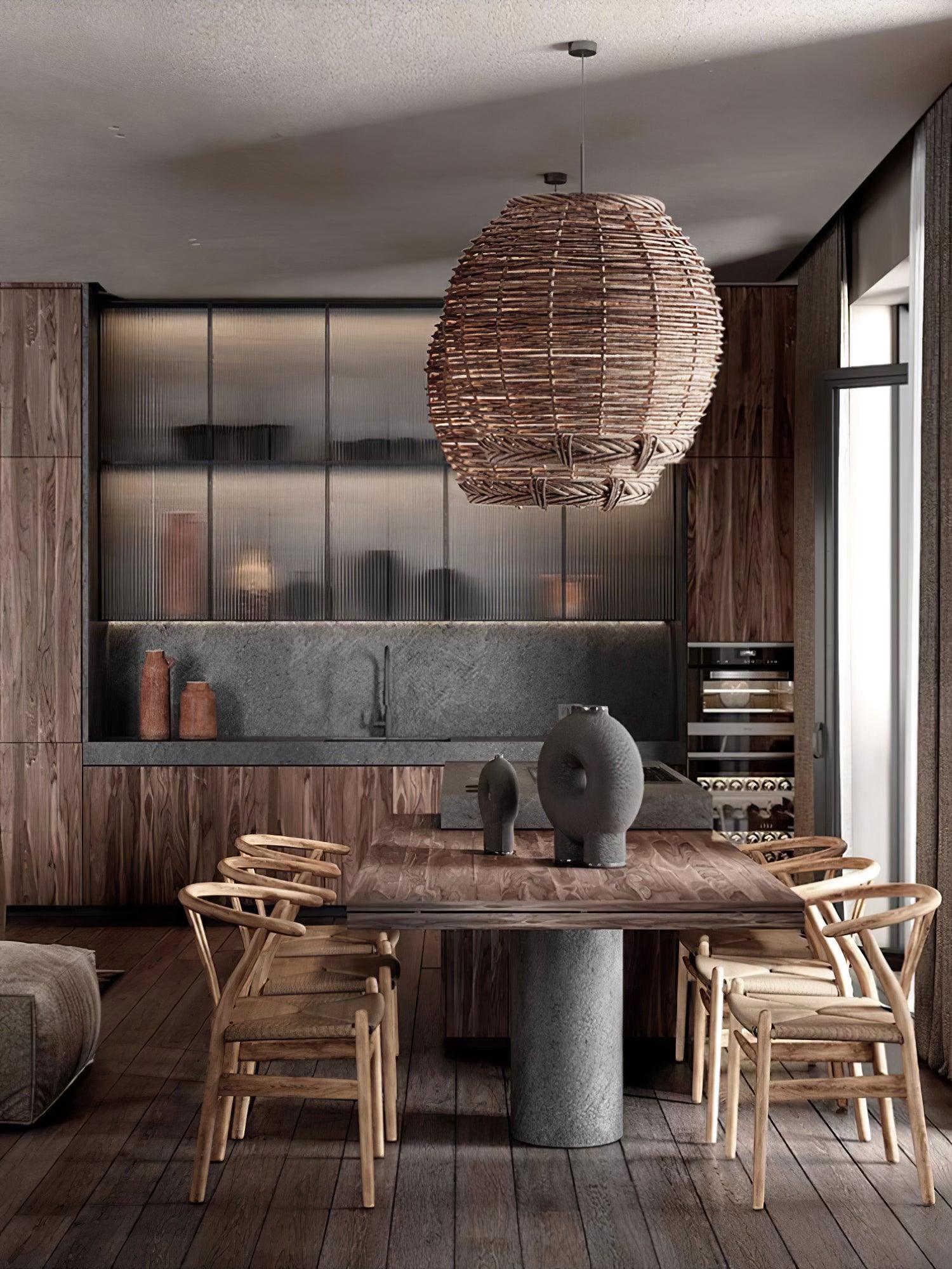 Wickora Vintage Wicker Pendant Lamp - Letslighting