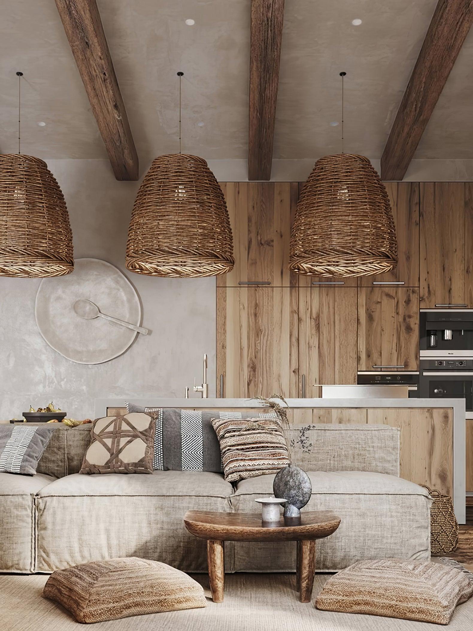 Wickora Vintage Wicker Pendant Lamp - Letslighting