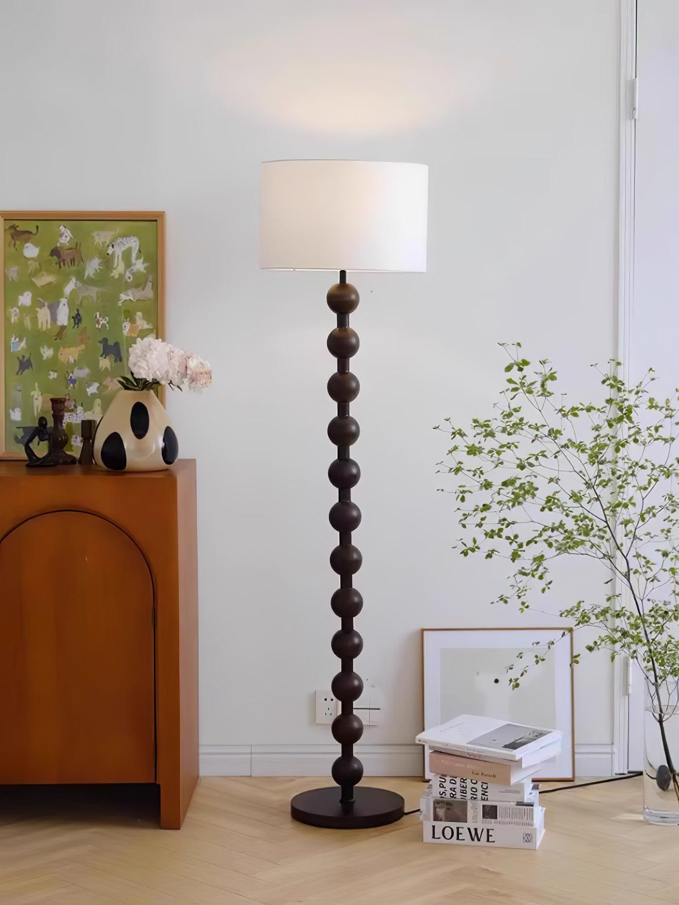 Pira Wood Fabric Floor Lamp - Letslighting