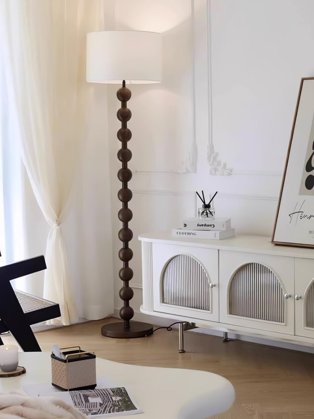 Pira Wood Fabric Floor Lamp - Letslighting