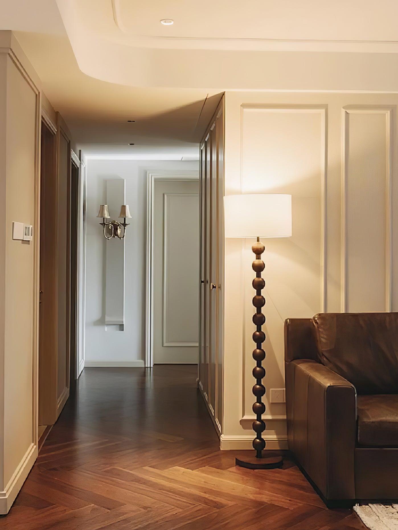 Pira Wood Fabric Floor Lamp - Letslighting