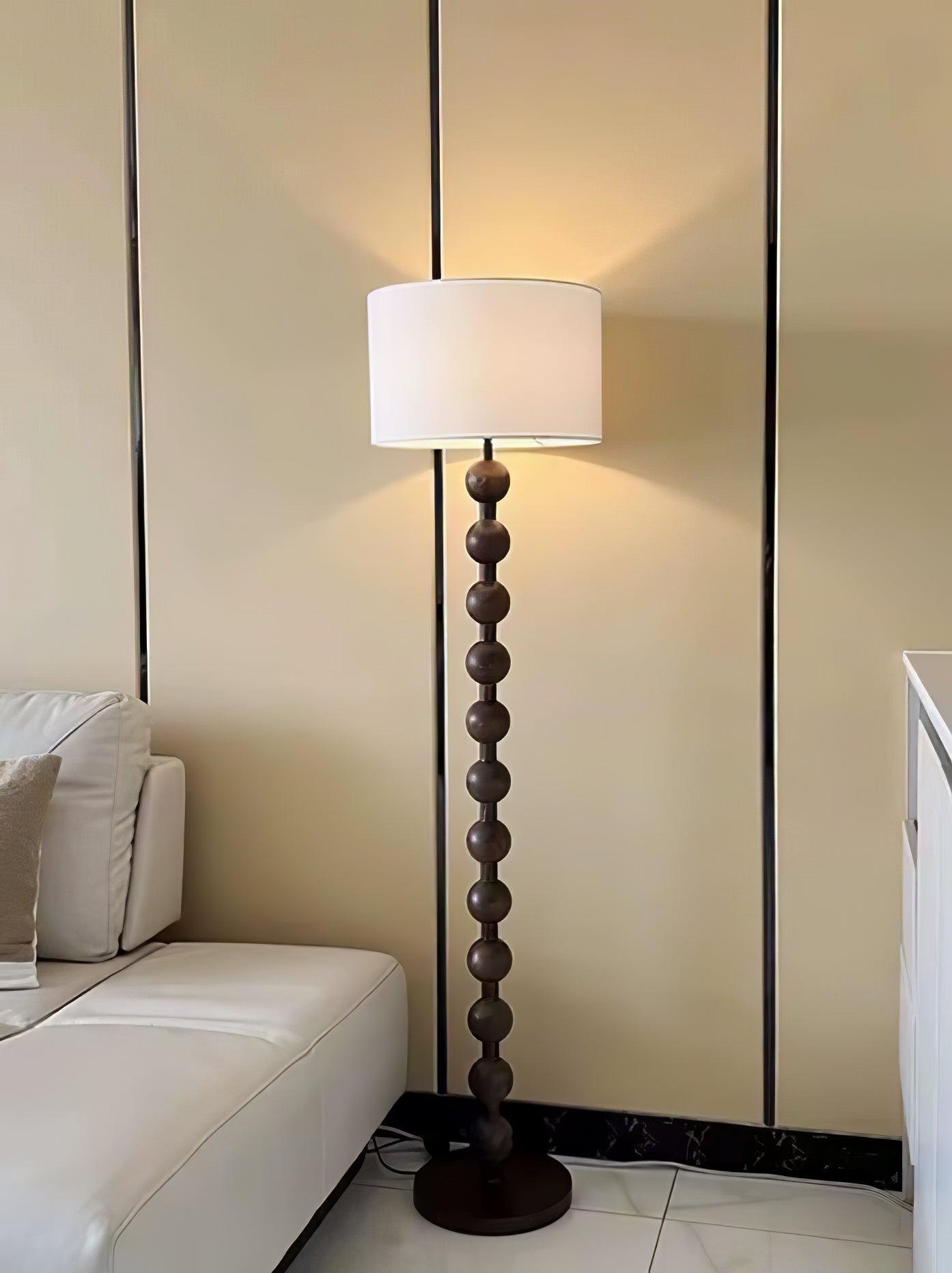 Pira Wood Fabric Floor Lamp - Letslighting