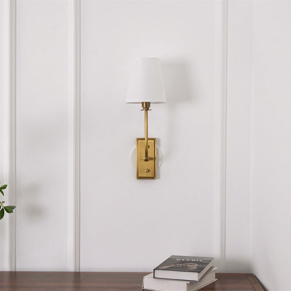 Silva Tapered Shade Wall Lamp Fabric - Letslighting
