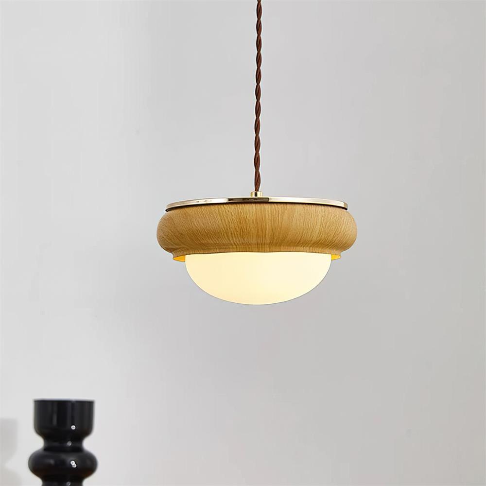 Quillon Wood Ring Pendant Lamp - Letslighting