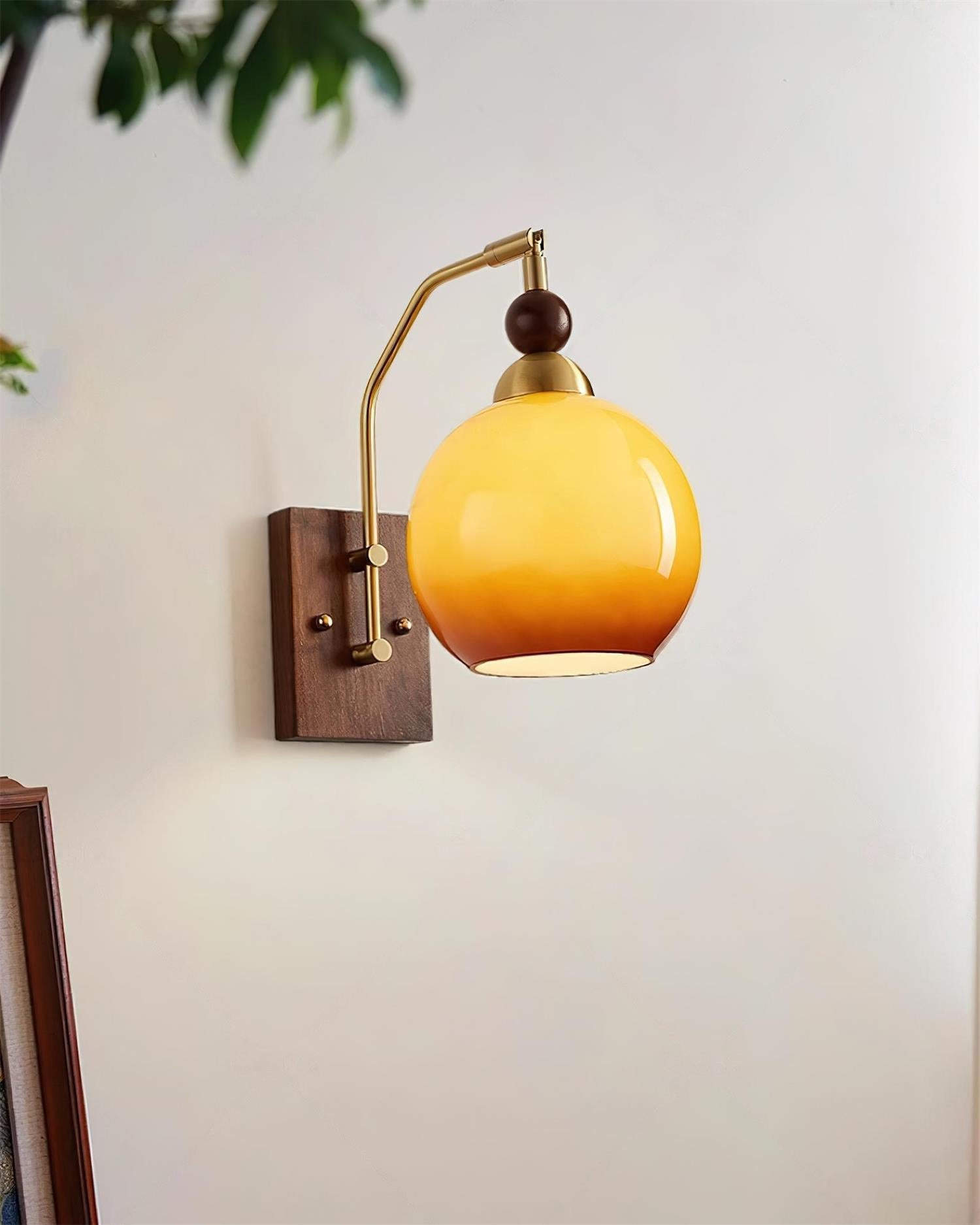 Jovene Amber Glass Wall Lamp - Letslighting