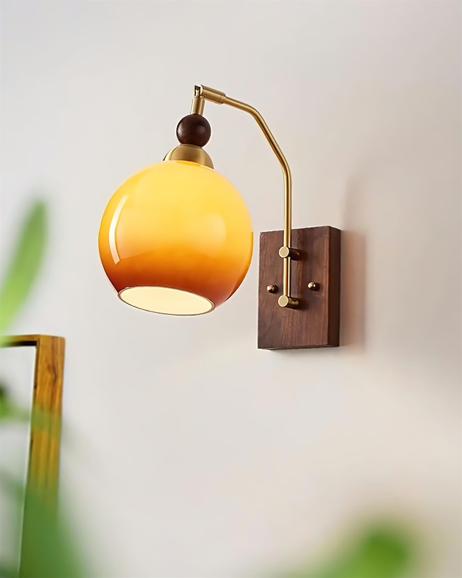 Jovene Amber Glass Wall Lamp - Letslighting