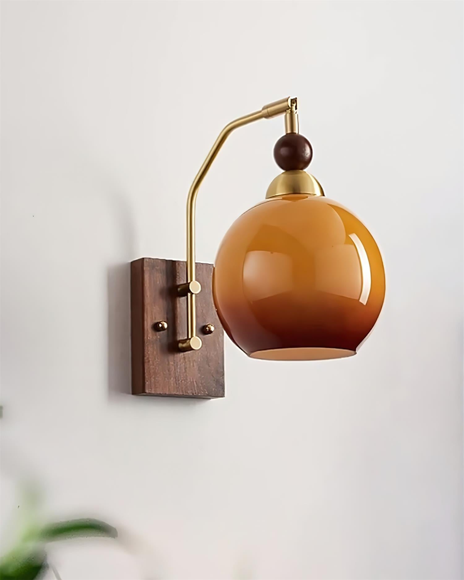 Jovene Amber Glass Wall Lamp - Letslighting
