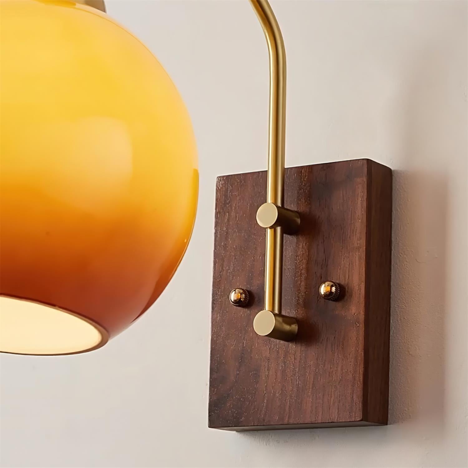 Jovene Amber Glass Wall Lamp - Letslighting