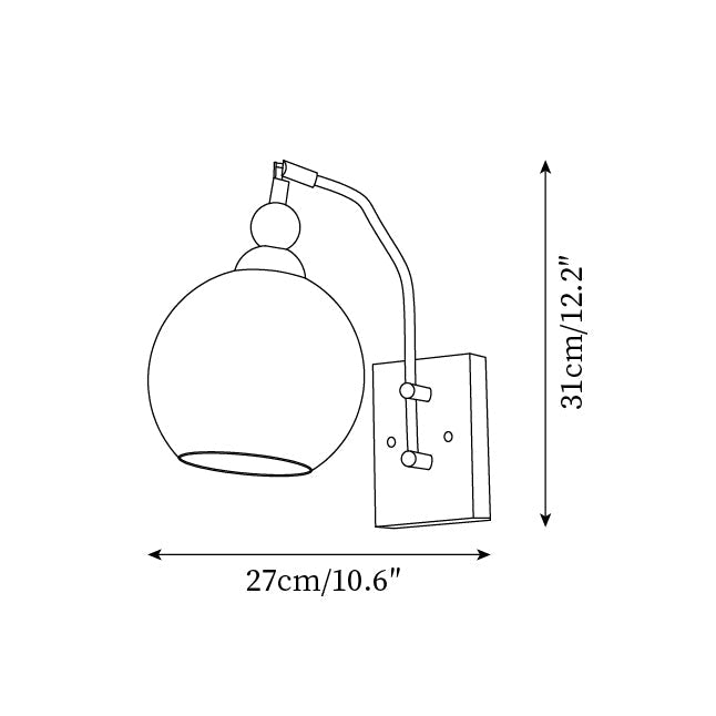 Jovene Amber Glass Wall Lamp - Letslighting
