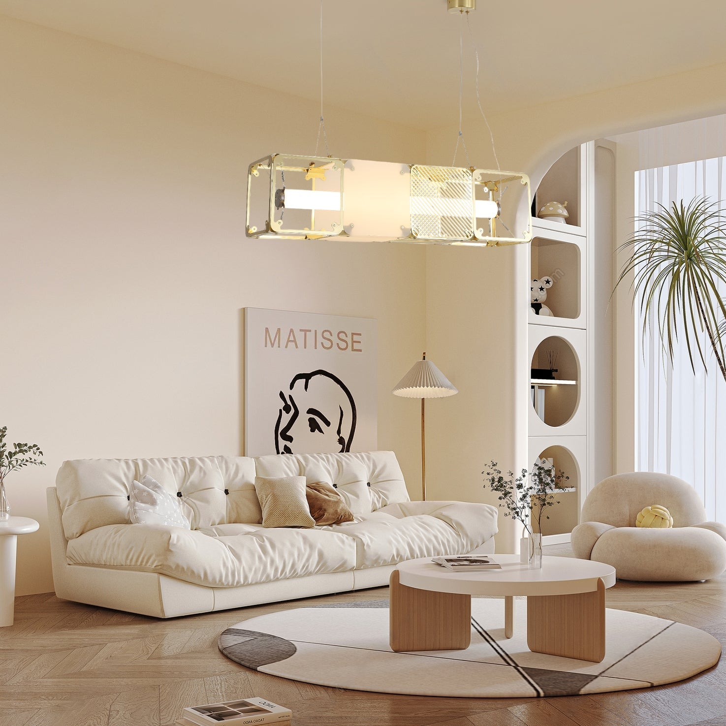 Atheor Premium Nordic Art Brass Pendant Lamp - Letslighting