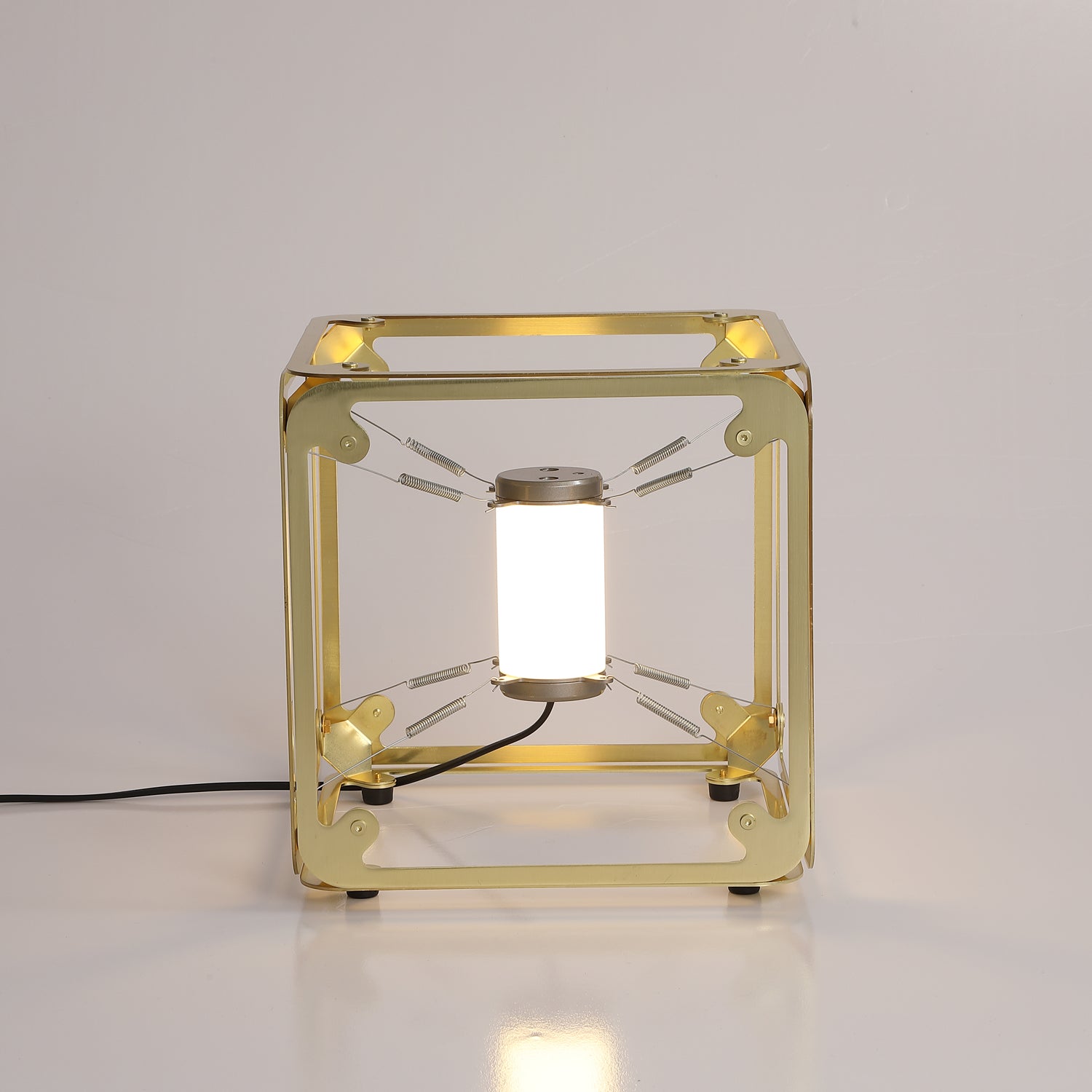 GridGlow Industrial Brass Table Lamp - Letslighting