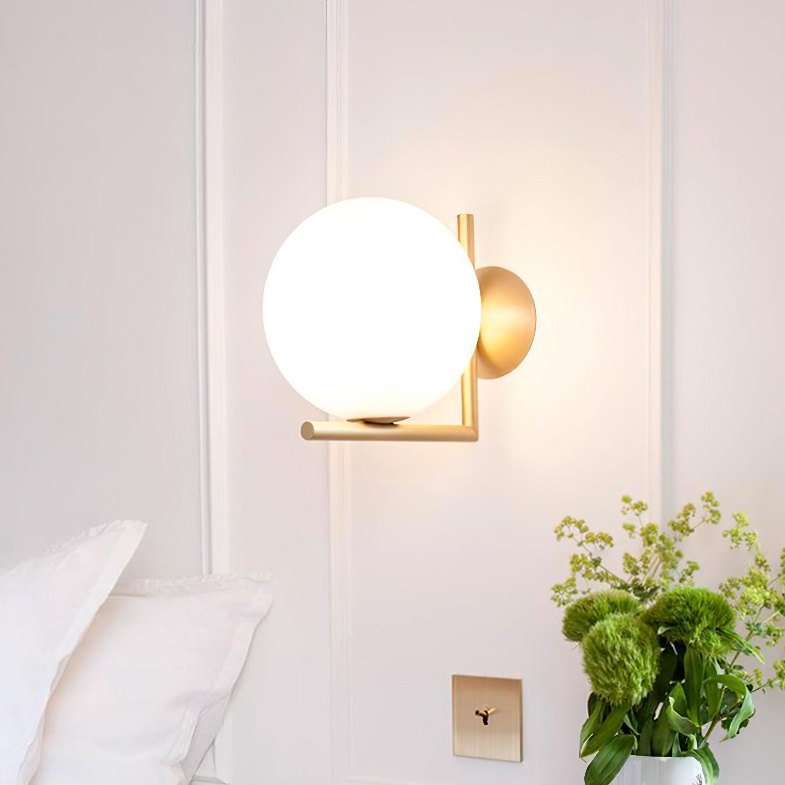 Joanna Modern Minimalist Opal Blown Glass Wall Lamp - Letslighting