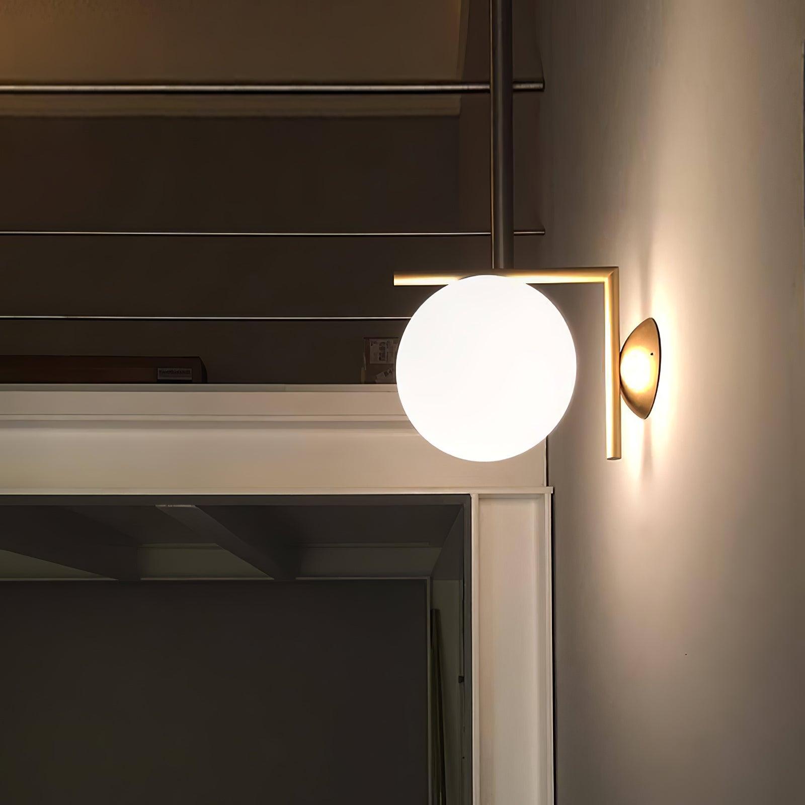 Joanna Modern Minimalist Opal Blown Glass Wall Lamp - Letslighting