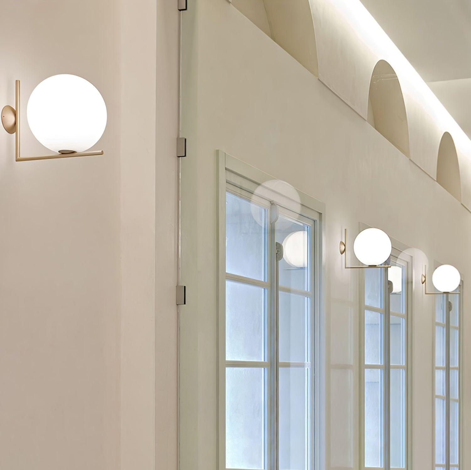 Joanna Modern Minimalist Opal Blown Glass Wall Lamp - Letslighting