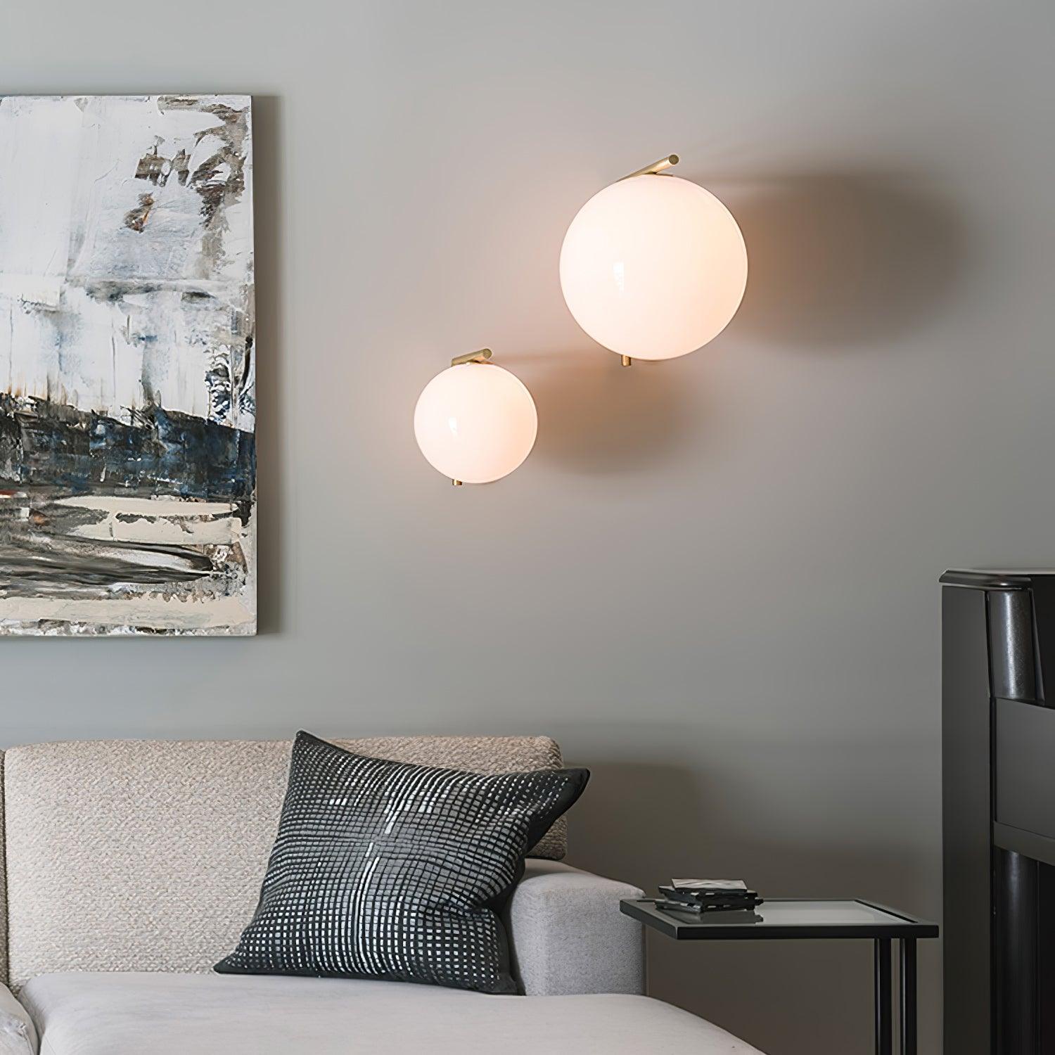 Joanna Modern Minimalist Opal Blown Glass Wall Lamp - Letslighting