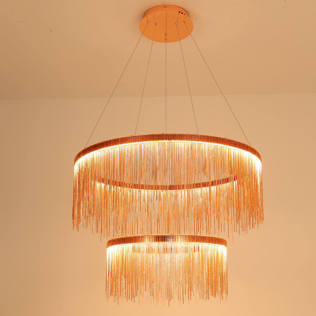 Arisha Tassel Chain Art Deco Pendant Light Living Room Hall - Letslighting