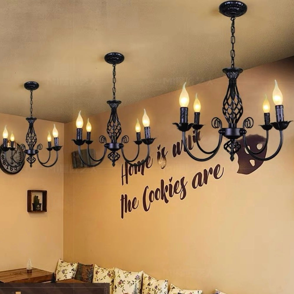 Silva Pendant Light Candle Retro Metal Glass Restaurant