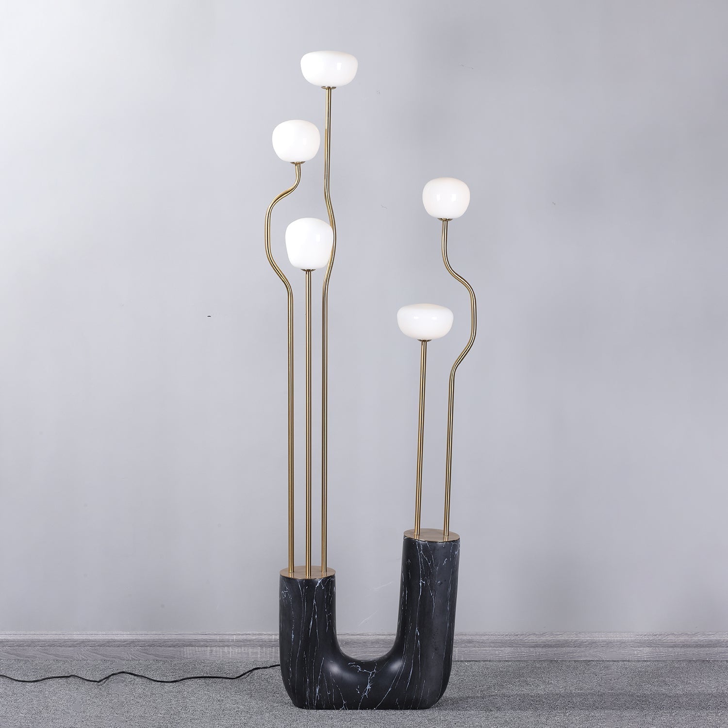 Lumon Marble Brass Modern Floor Lamp - Letslighting