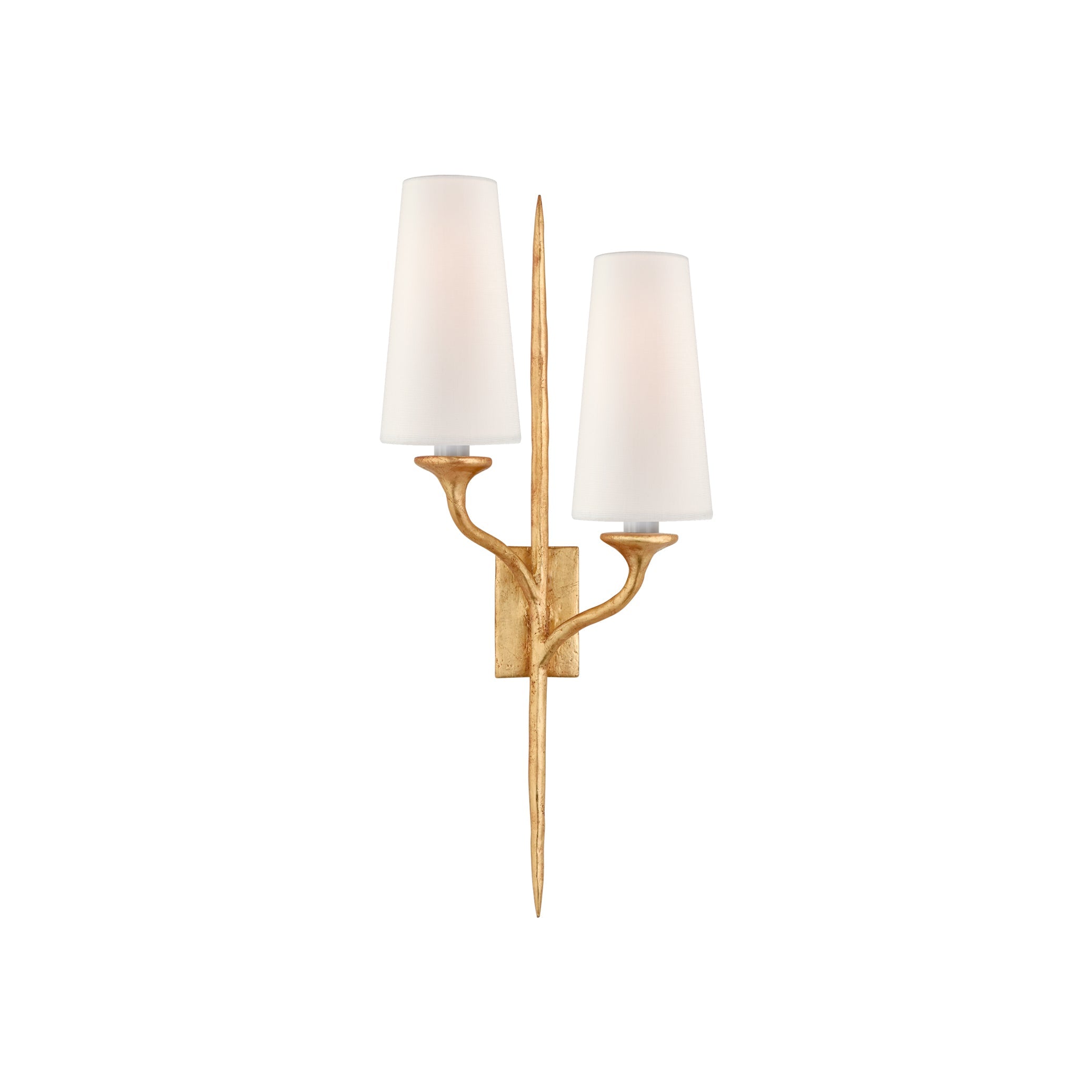 Velirara Vintage Industrial Brass Fabric Wall Lamp - Letslighting