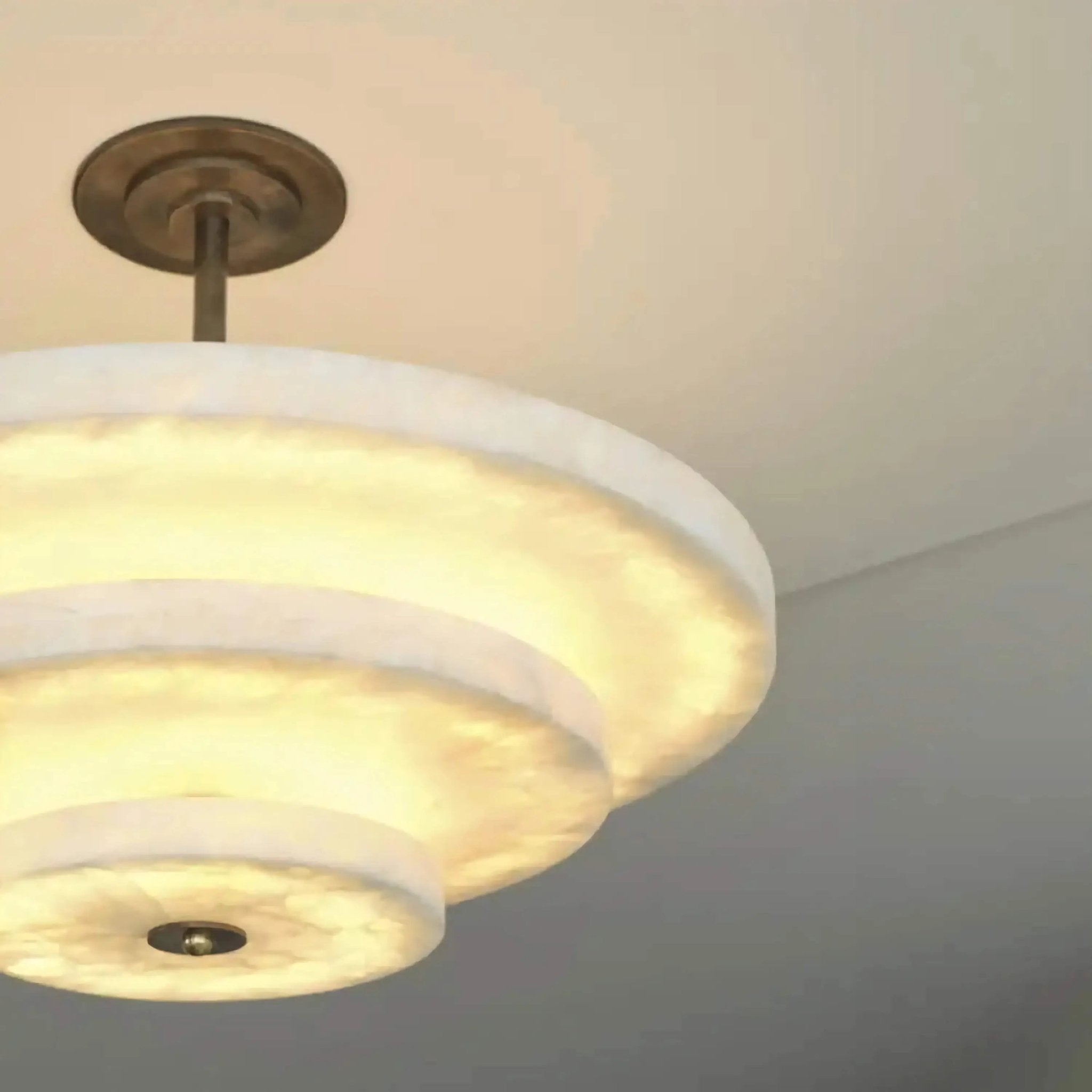 Liora Minimalist Alabaster Pendant Light Chandelier