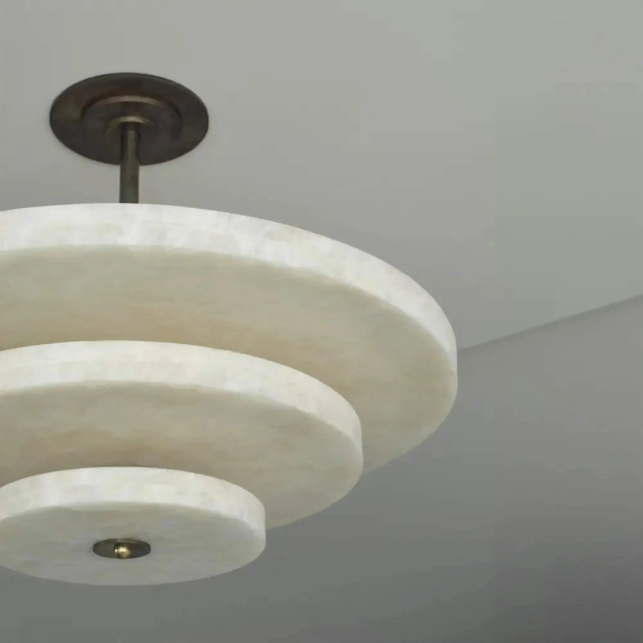 Liora Minimalist Alabaster Pendant Light Chandelier