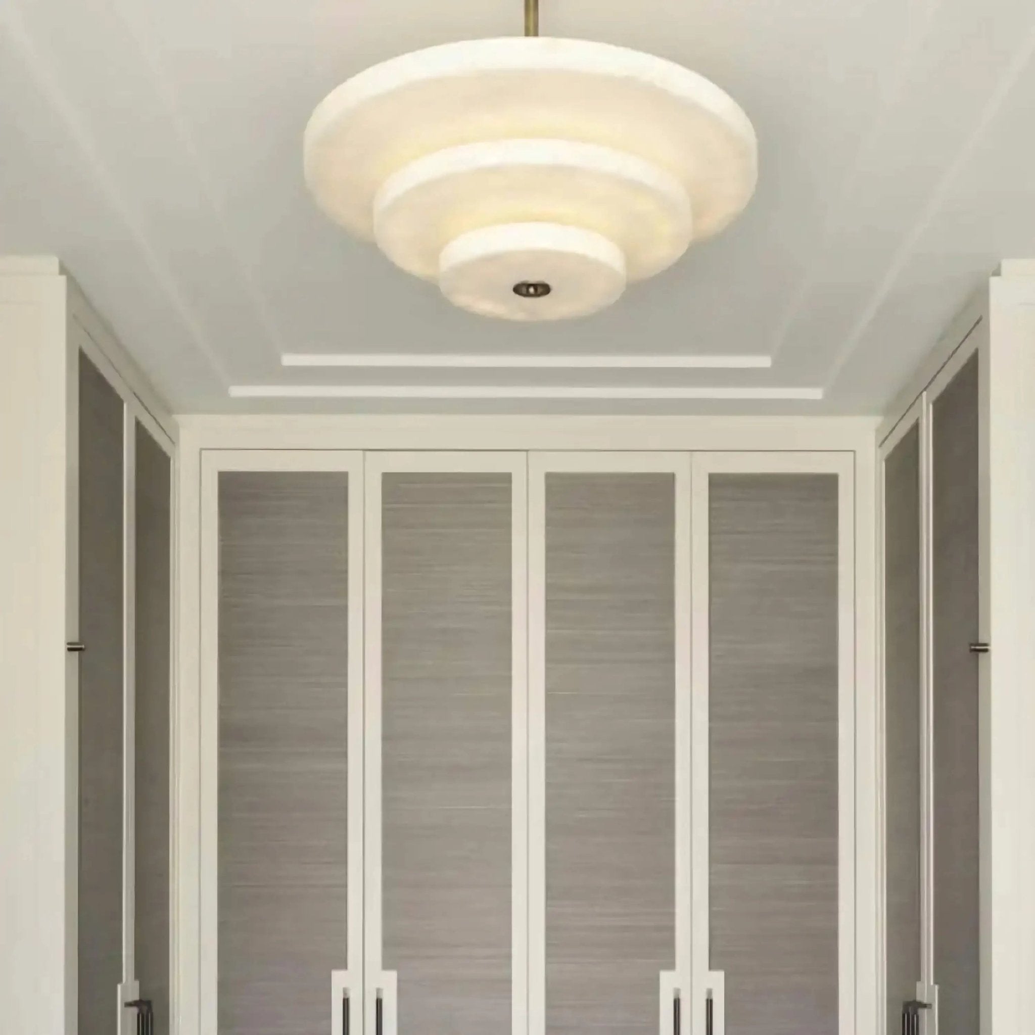 Liora Minimalist Alabaster Pendant Light Chandelier