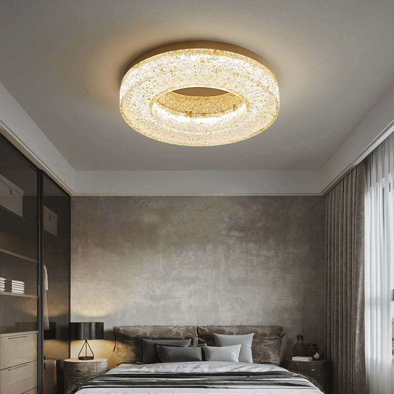Ashaionis Ice Crack Circle Resin Ceiling Lamp - Letslighting