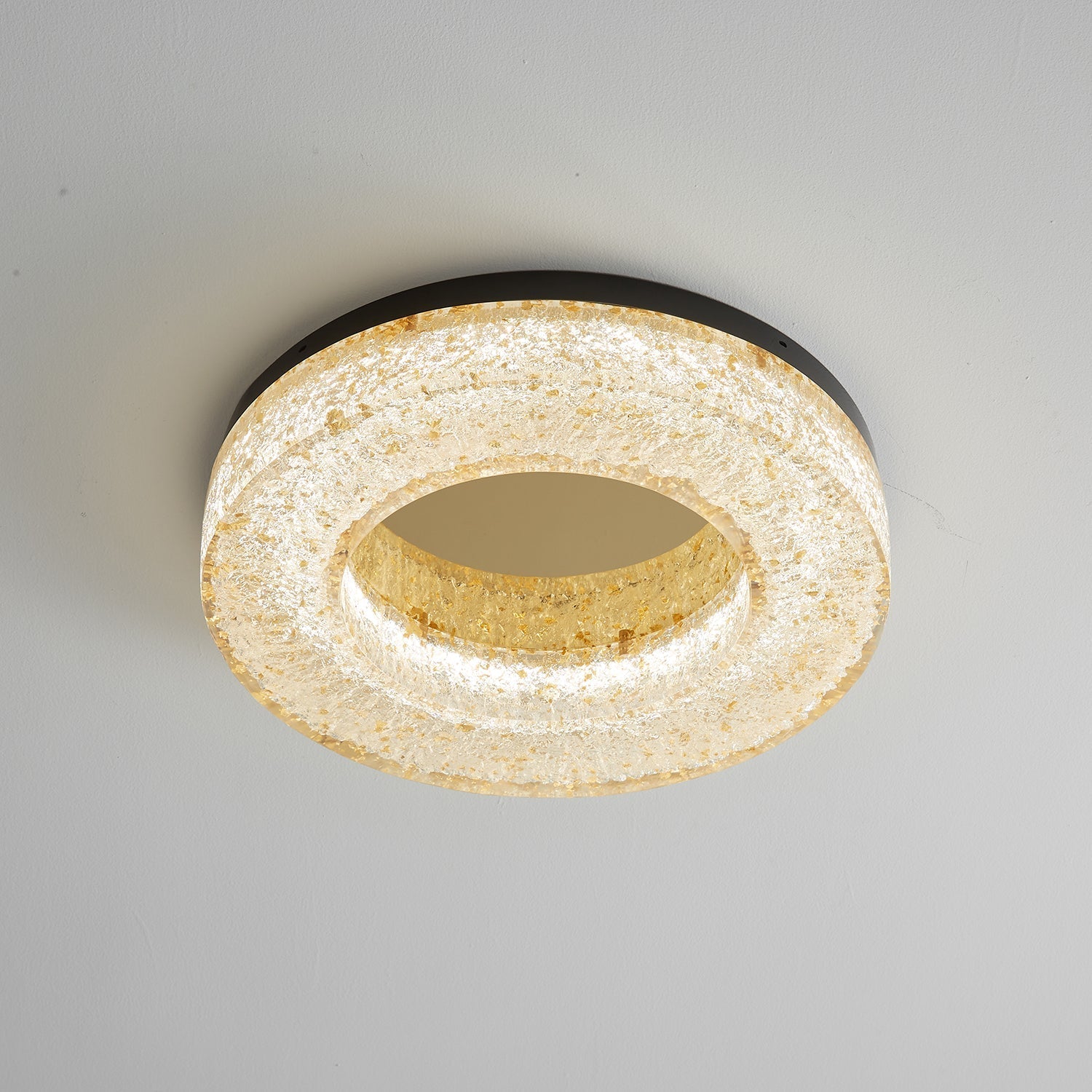 Ashaionis Ice Crack Circle Resin Ceiling Lamp - Letslighting