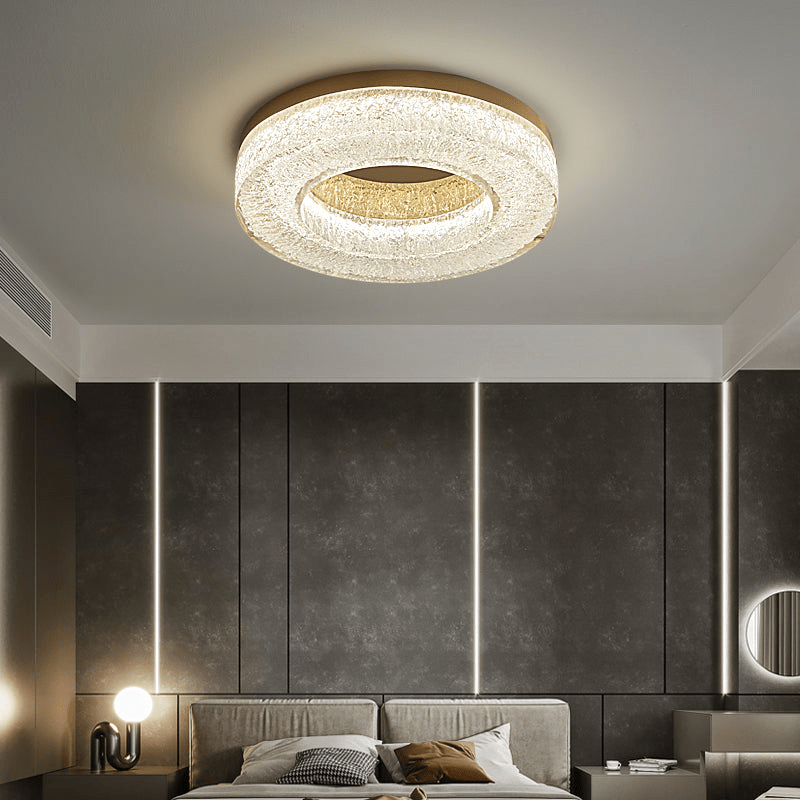 Ashaionis Ice Crack Circle Resin Ceiling Lamp - Letslighting