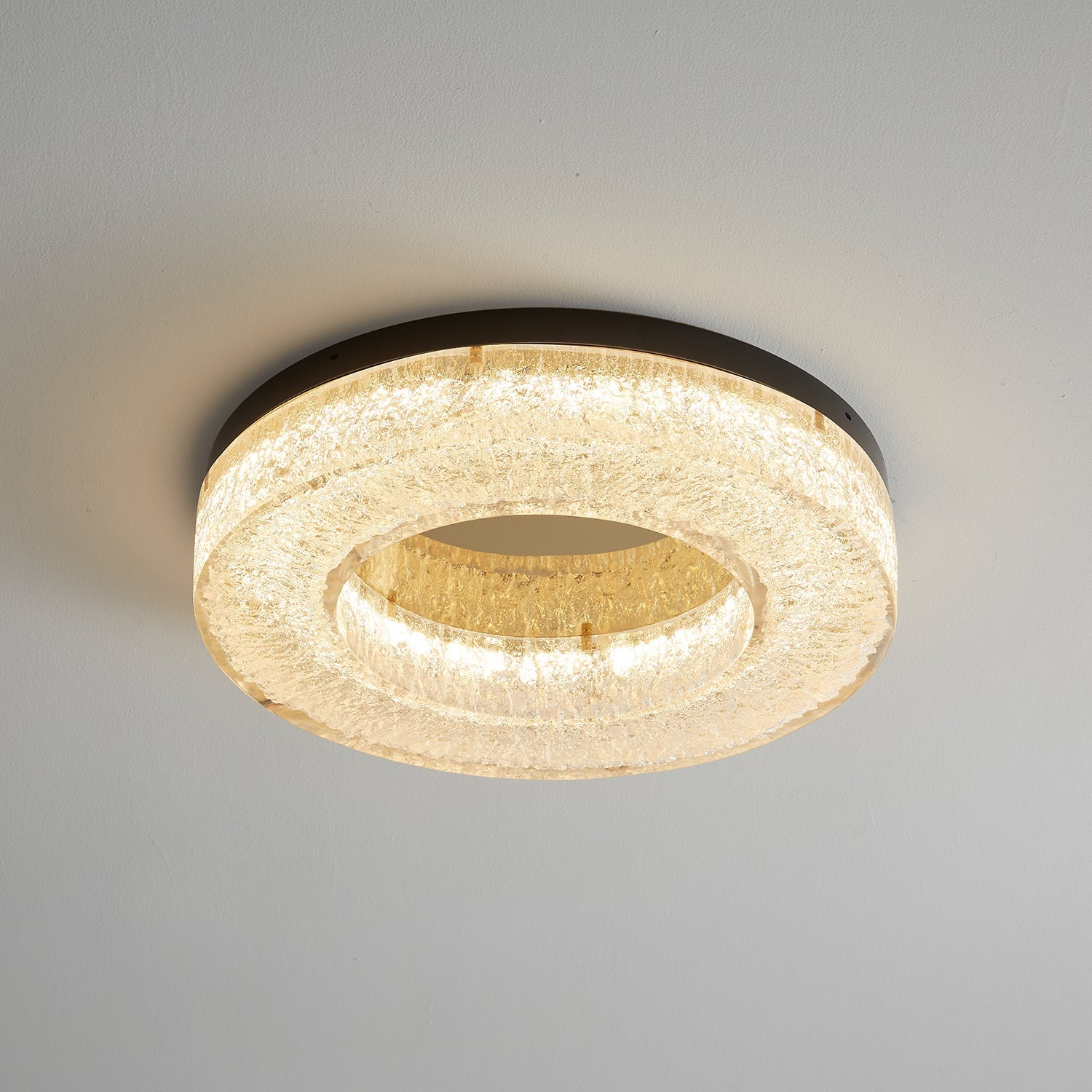 Ashaionis Ice Crack Circle Resin Ceiling Lamp - Letslighting