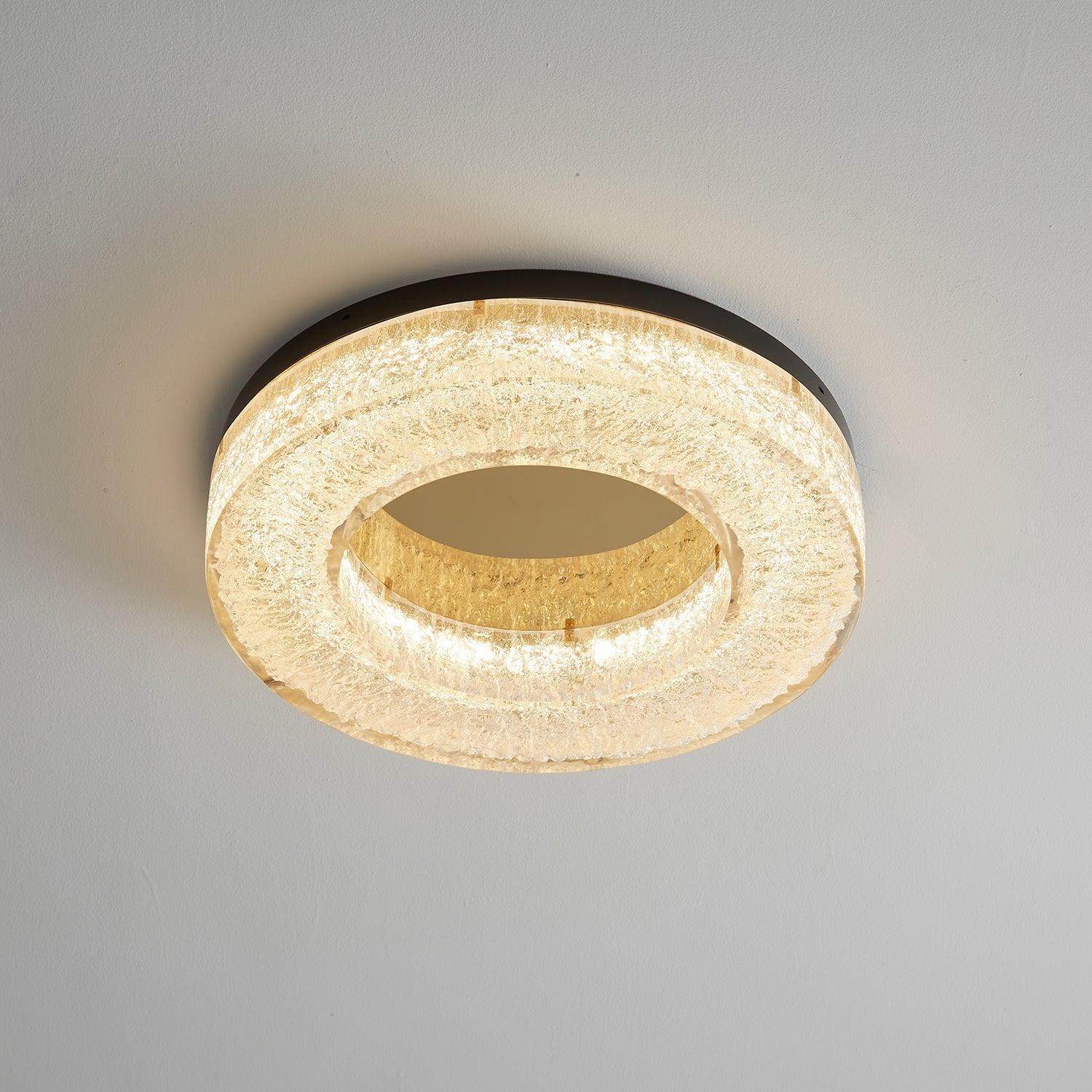 Ashaionis Ice Crack Circle Resin Ceiling Lamp - Letslighting