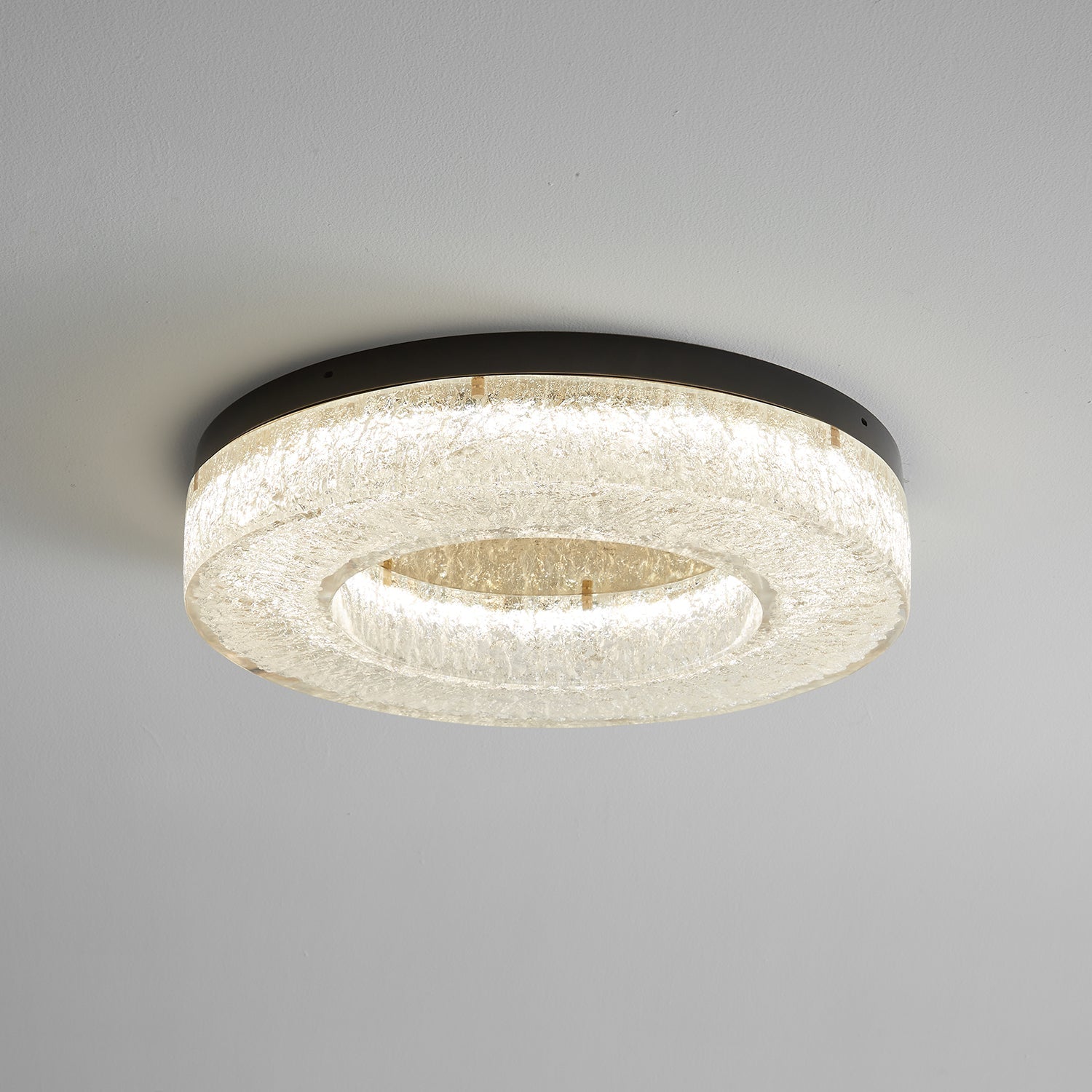 Ashaionis Ice Crack Circle Resin Ceiling Lamp - Letslighting