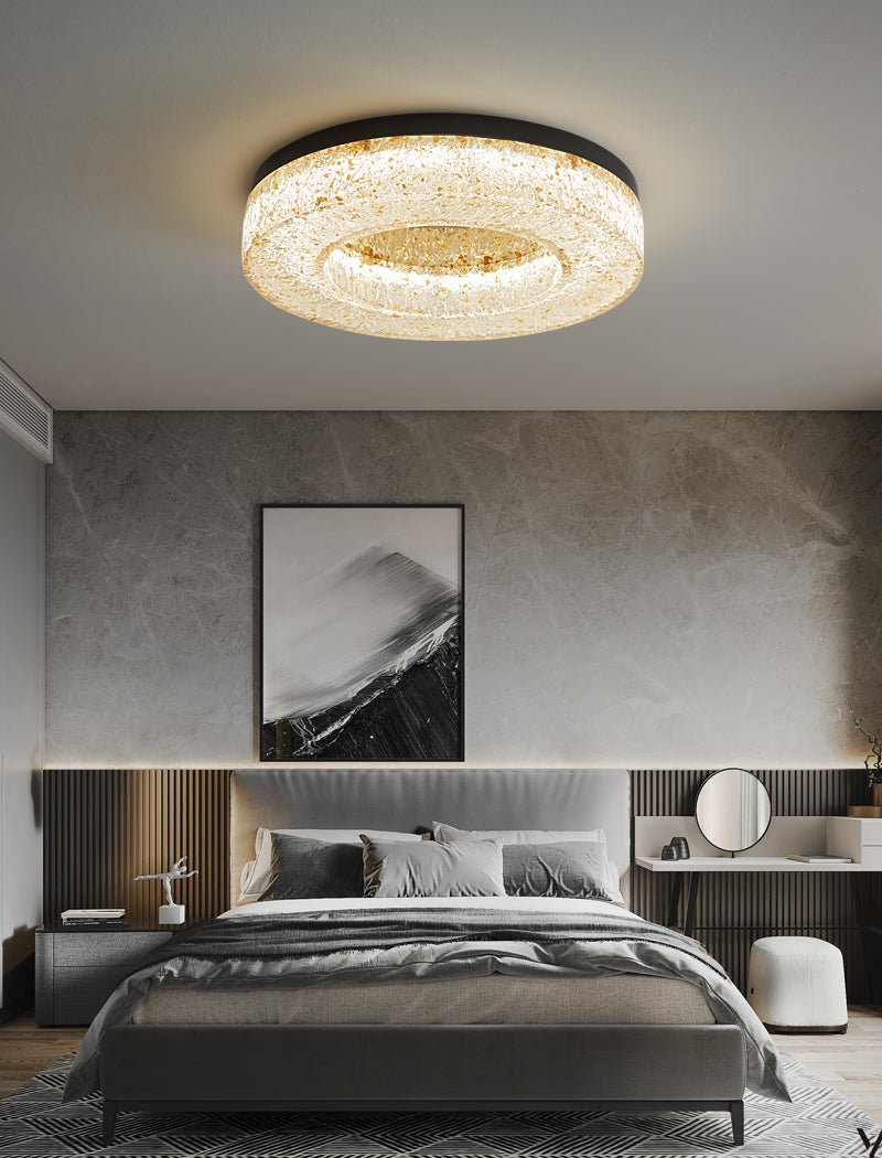 Ashaionis Ice Crack Circle Resin Ceiling Lamp - Letslighting