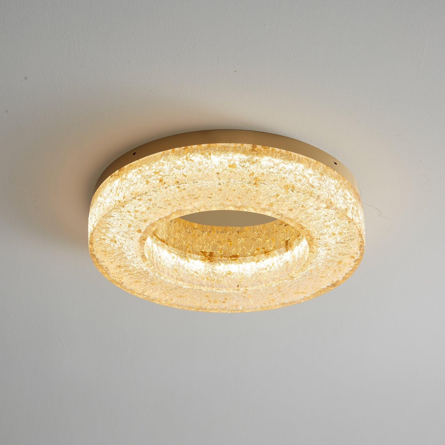 Ashaionis Ice Crack Circle Resin Ceiling Lamp - Letslighting