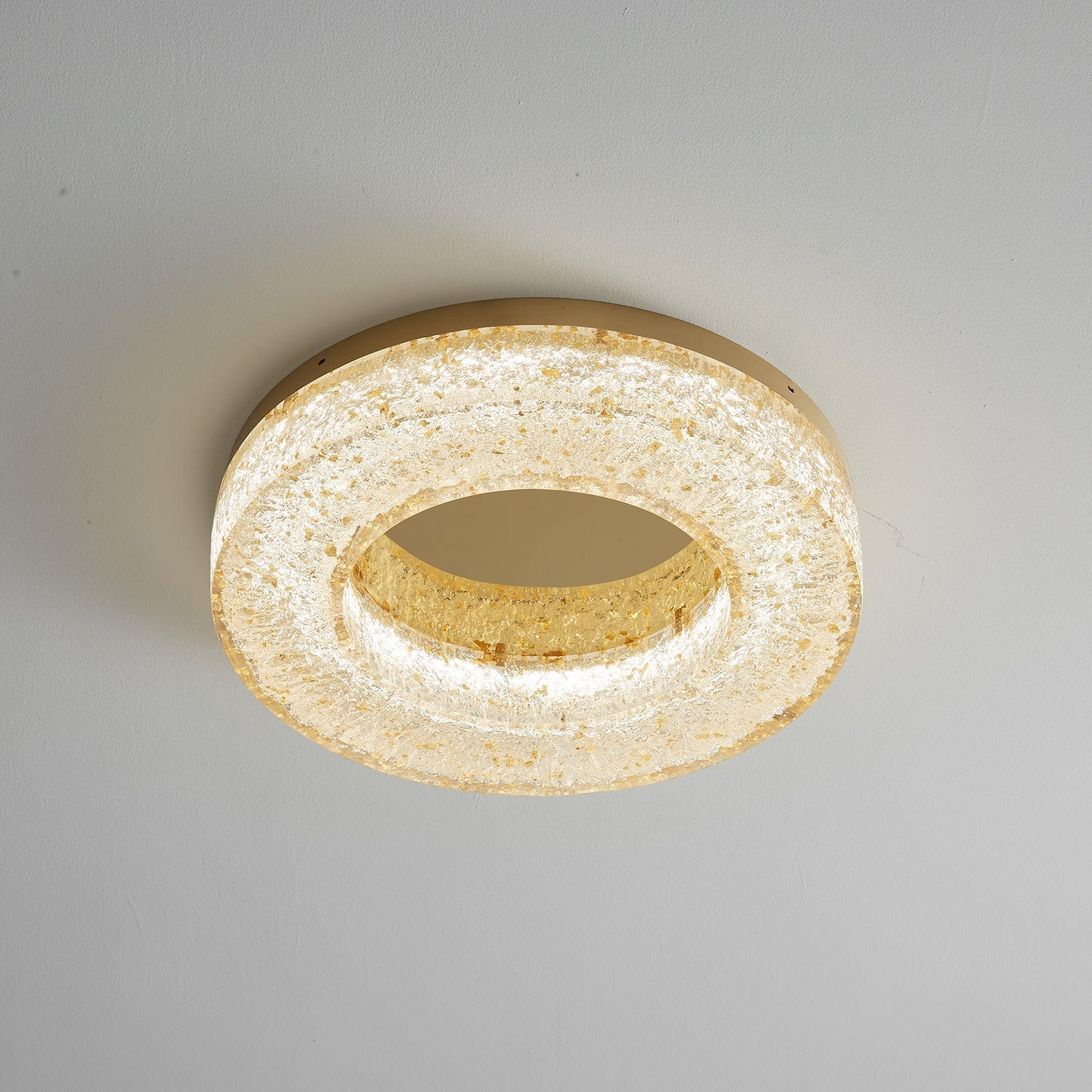 Ashaionis Ice Crack Circle Resin Ceiling Lamp - Letslighting