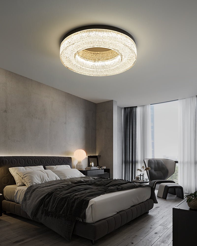 Ashaionis Ice Crack Circle Resin Ceiling Lamp - Letslighting