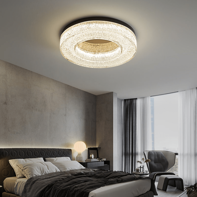 Ashaionis Ice Crack Circle Resin Ceiling Lamp - Letslighting