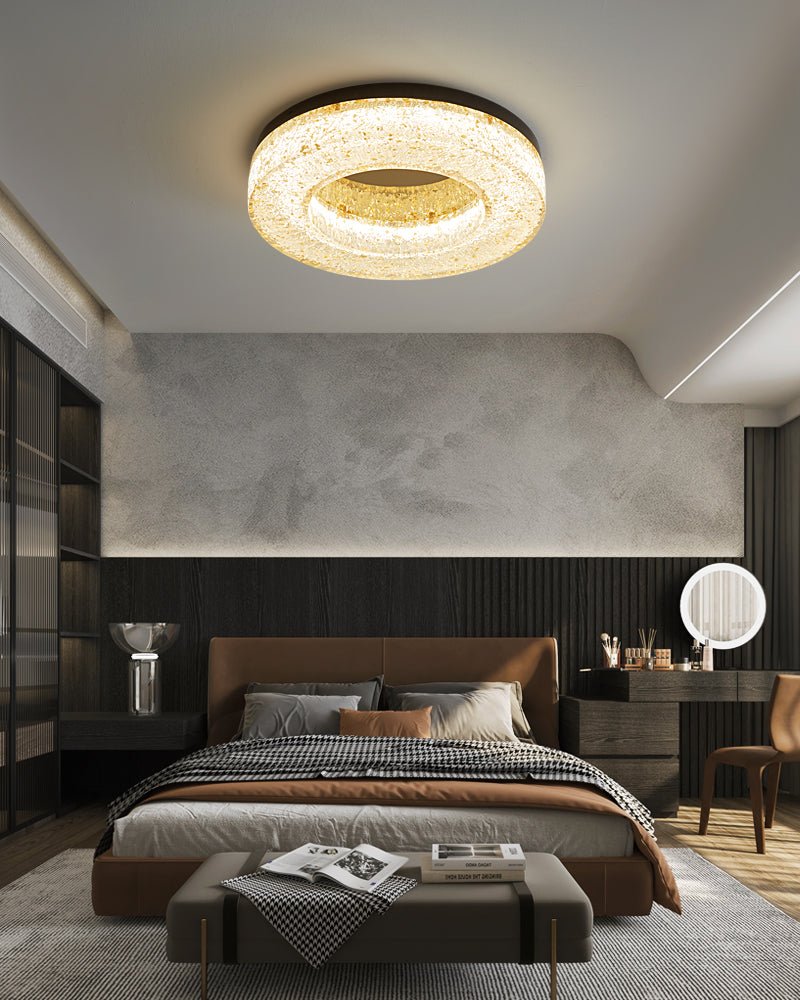 Ashaionis Ice Crack Circle Resin Ceiling Lamp - Letslighting