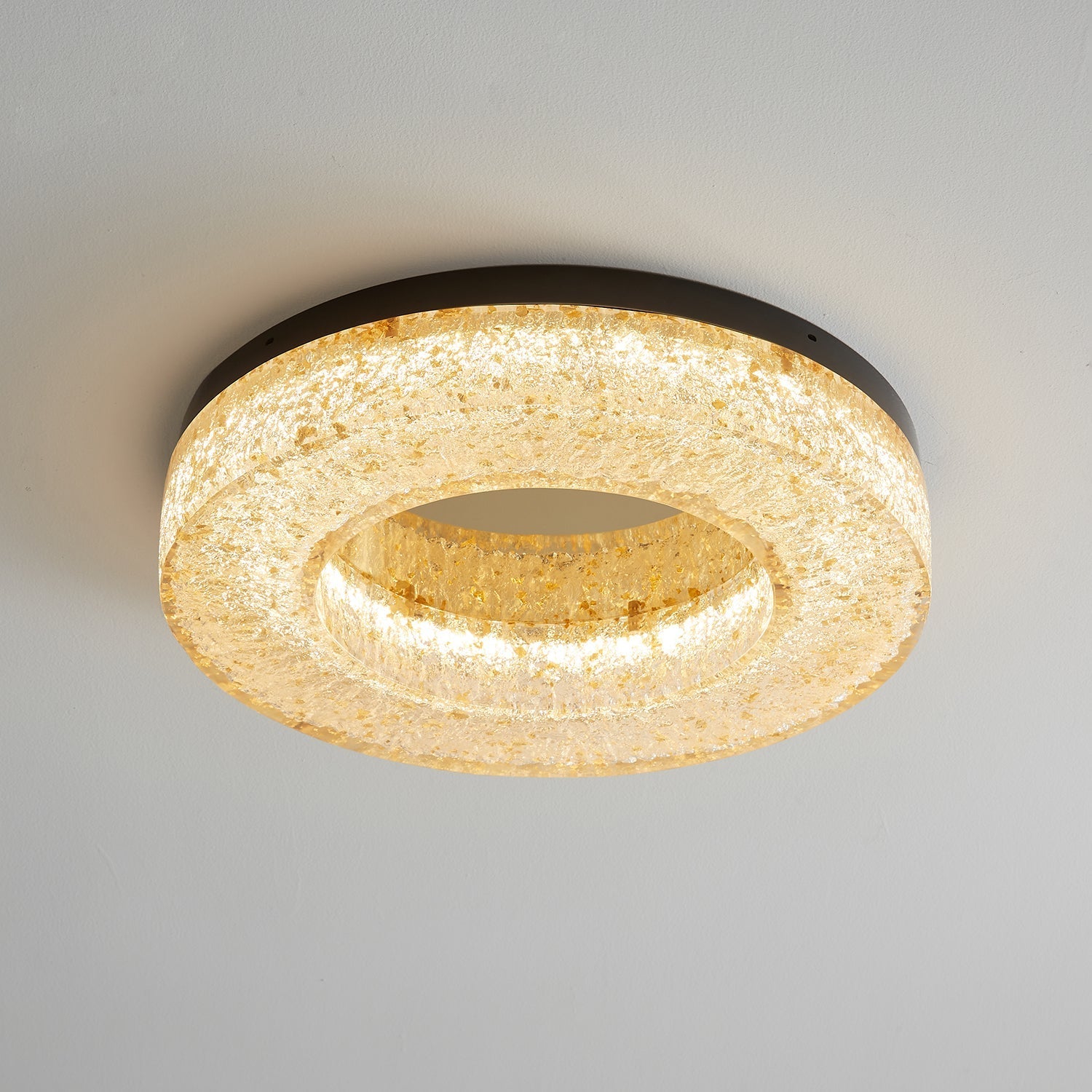 Ashaionis Ice Crack Circle Resin Ceiling Lamp - Letslighting
