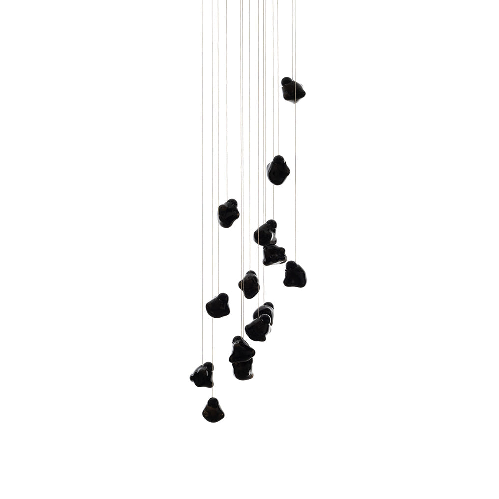 Vasilen Modern Minimalist Ice Pier Black Glass Pendant Lamp - Letslighting