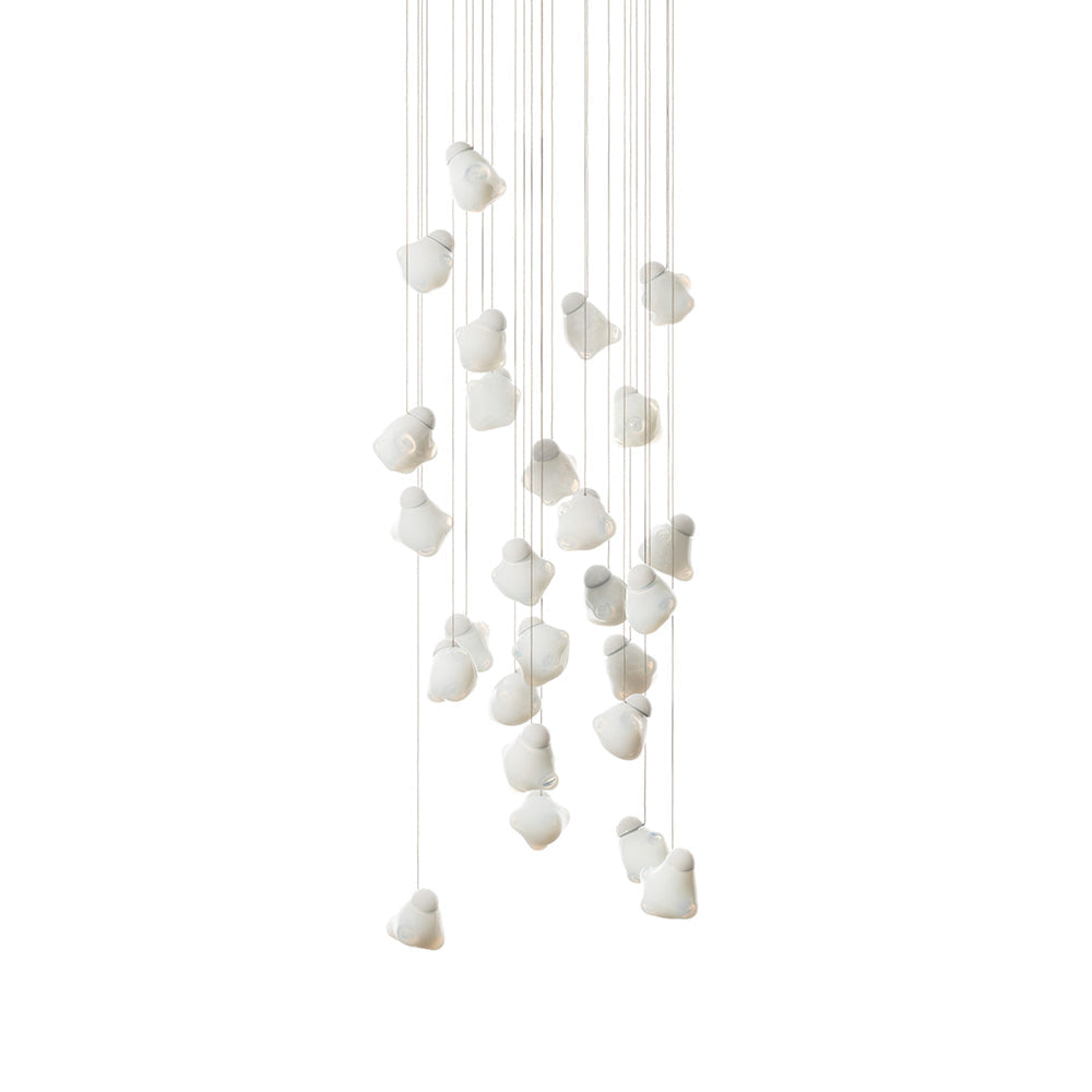 Vasilen Modern Minimalist Ice Pier Black Glass Pendant Lamp - Letslighting