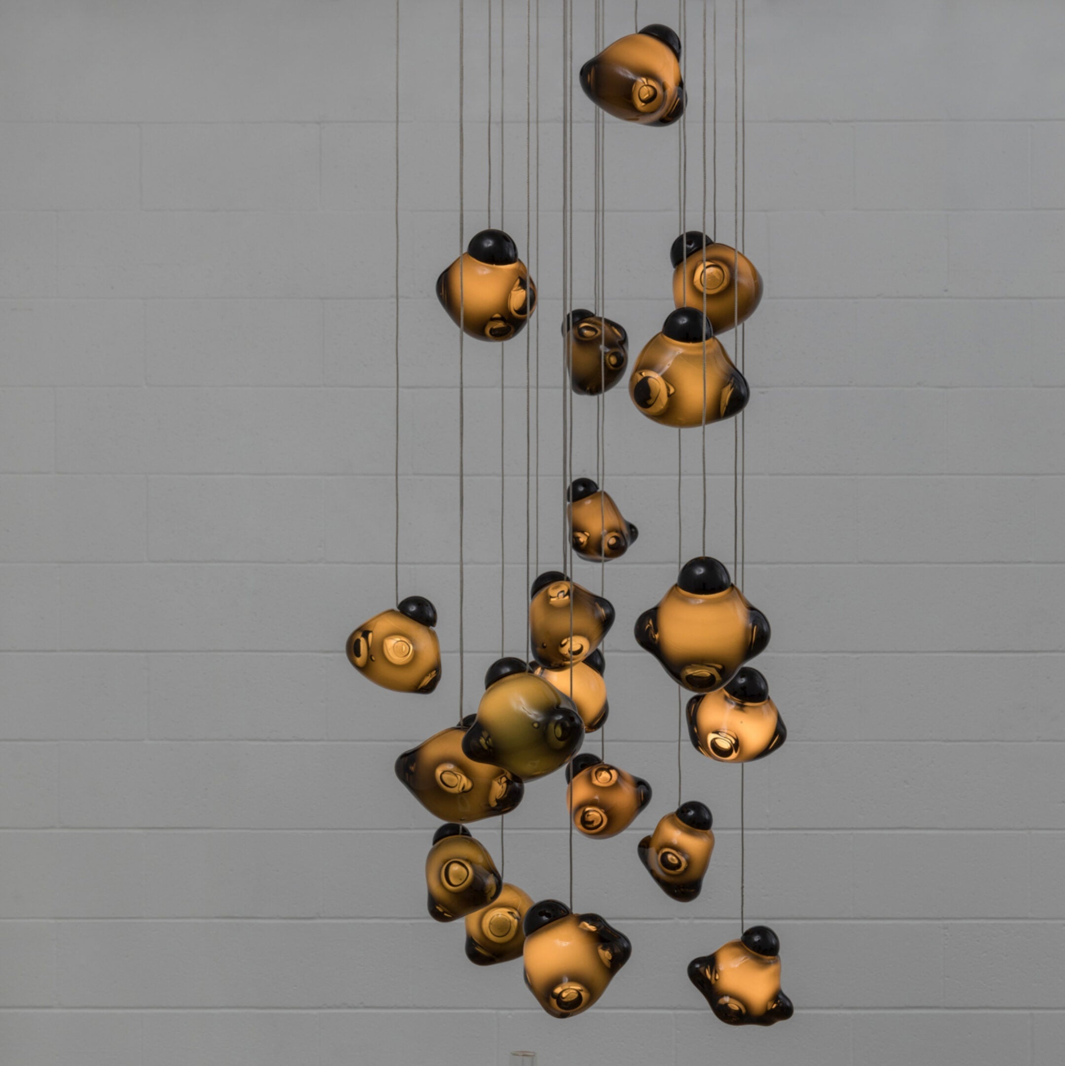 Vasilen Modern Minimalist Ice Pier Black Glass Pendant Lamp - Letslighting