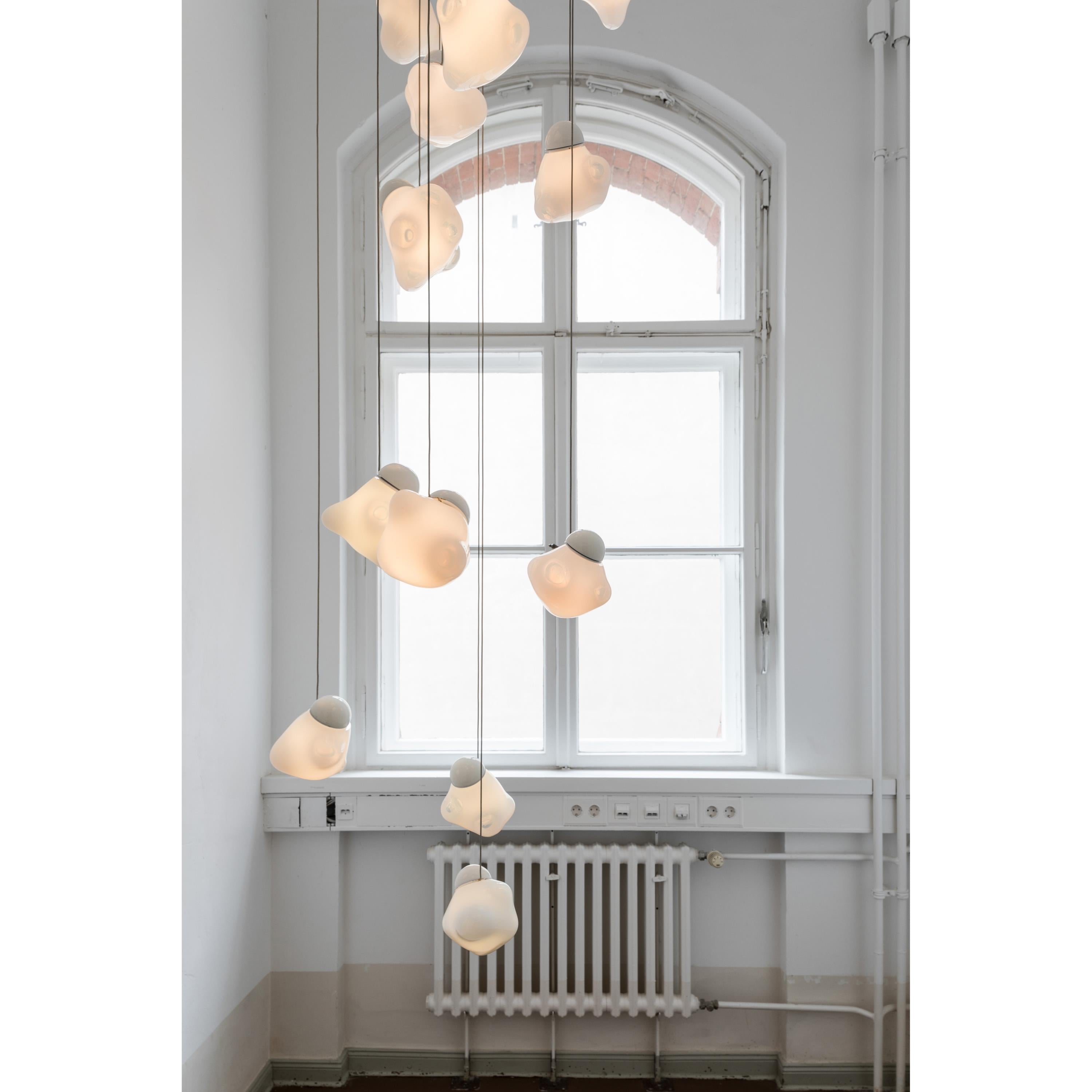 Vasilen Modern Minimalist Ice Pier Black Glass Pendant Lamp - Letslighting