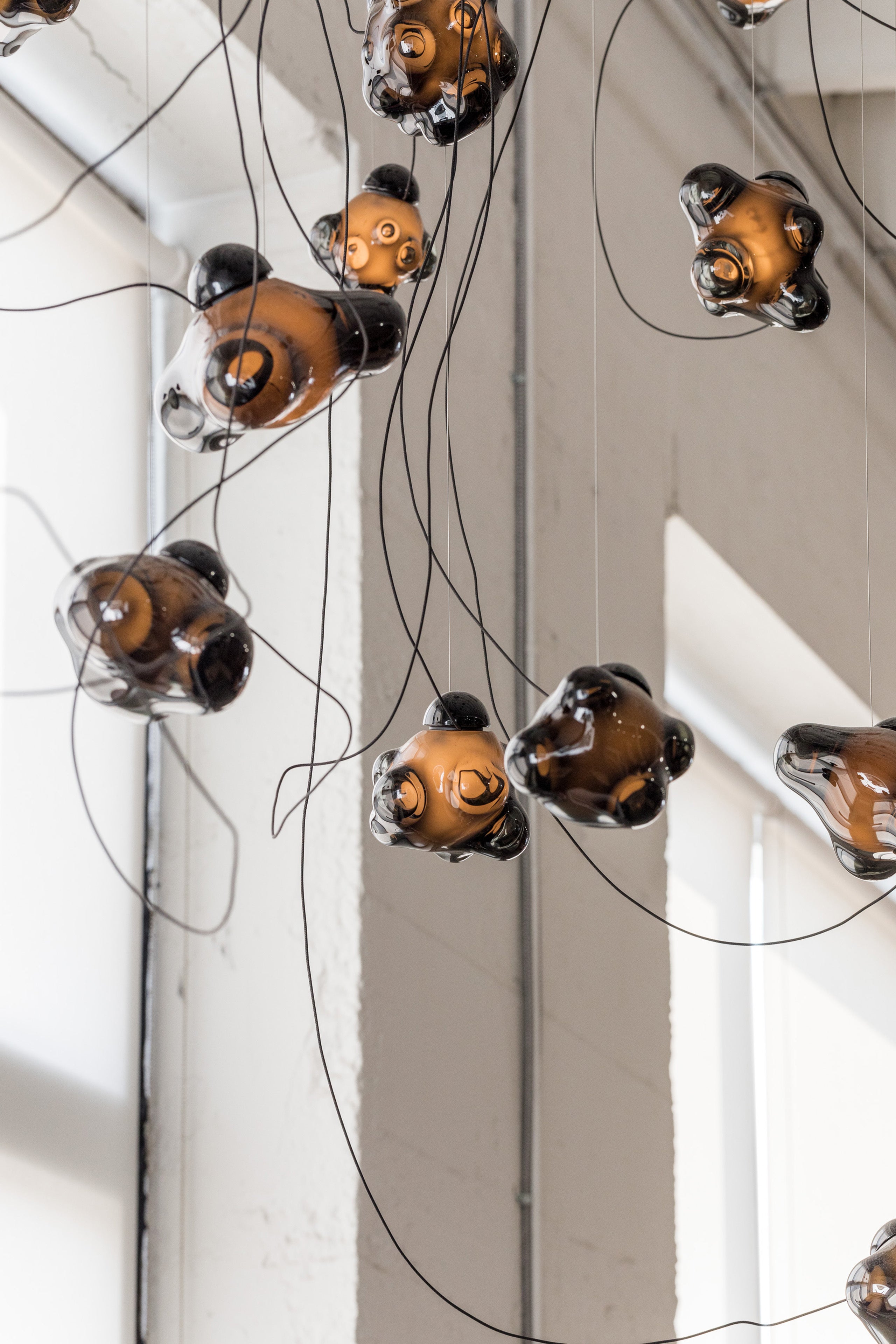 Vasilen Modern Minimalist Ice Pier Black Glass Pendant Lamp - Letslighting