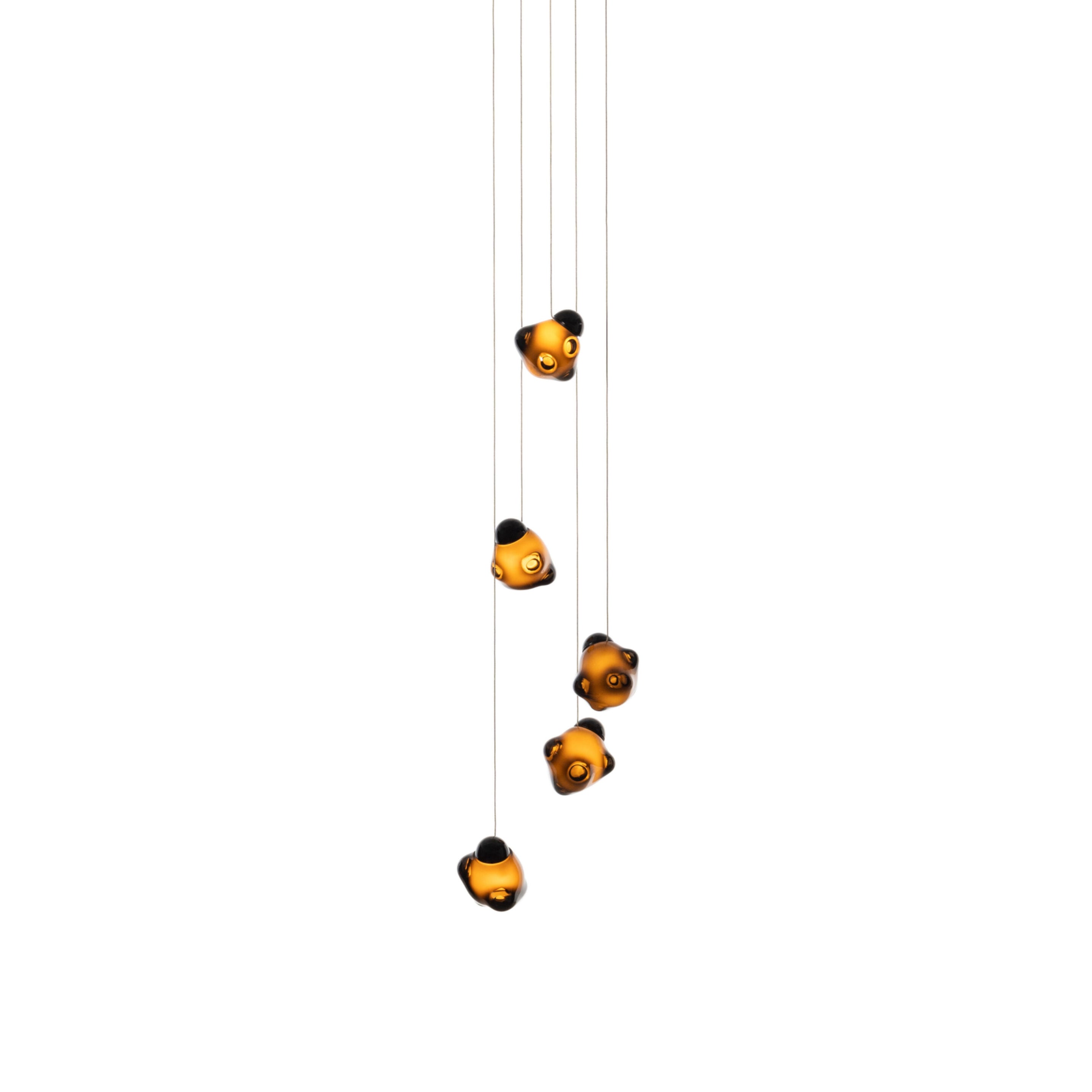 Vasilen Modern Minimalist Ice Pier Black Glass Pendant Lamp - Letslighting