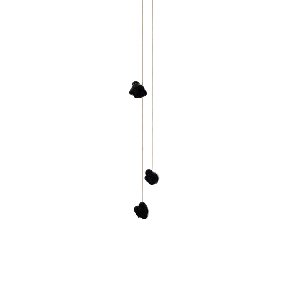 Vasilen Modern Minimalist Ice Pier Black Glass Pendant Lamp - Letslighting